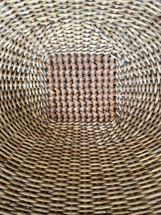 Image 1 of 1960's RATTAN EASY STOEL VAN ROHÉ NOORDWOLDE