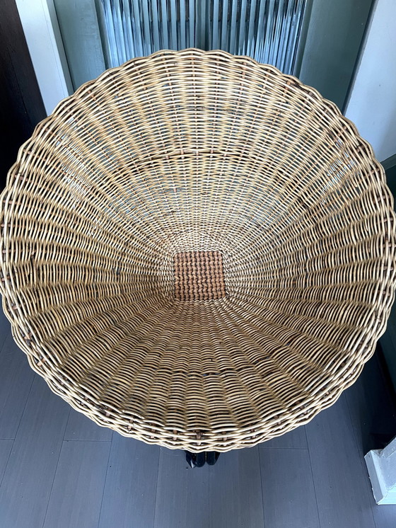 Image 1 of 1960's RATTAN EASY STOEL VAN ROHÉ NOORDWOLDE