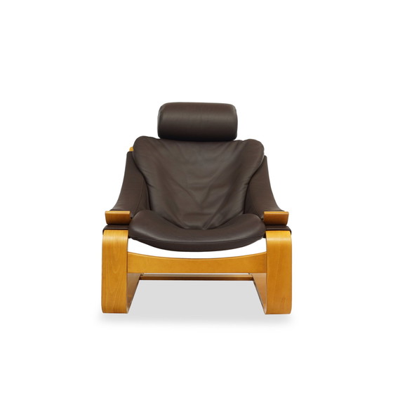 Image 1 of Lederen fauteuil Nelo Kroken | Mid Century Vintage