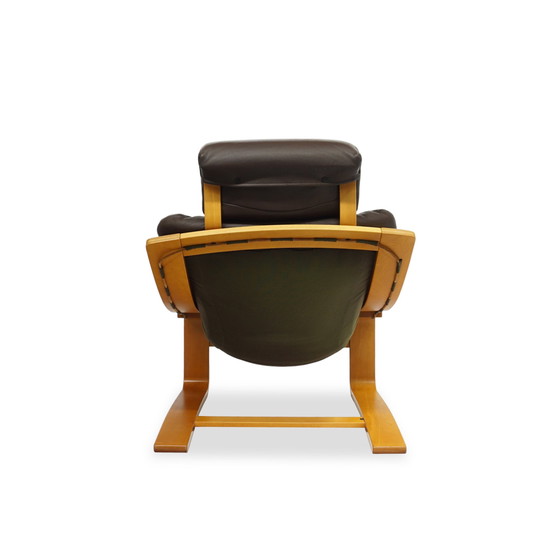 Image 1 of Lederen fauteuil Nelo Kroken | Mid Century Vintage