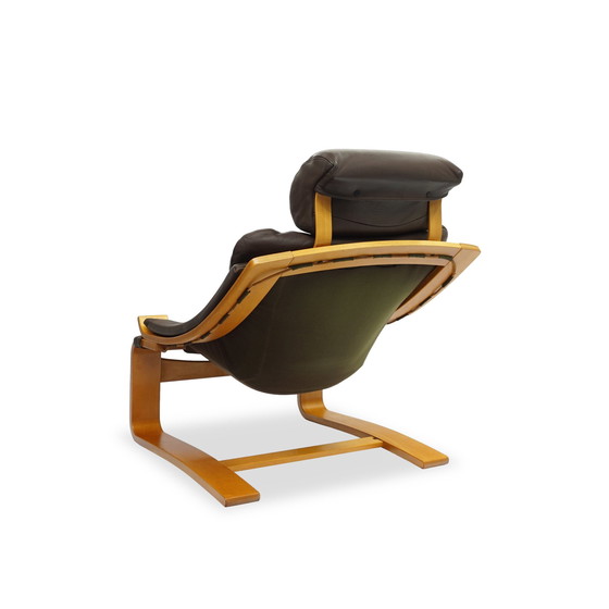 Image 1 of Lederen fauteuil Nelo Kroken | Mid Century Vintage