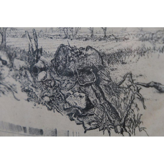 Image 1 of Abstracte vintage print van Jens Cords, Duitsland 1975