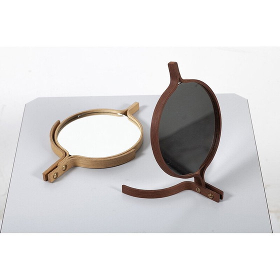 Image 1 of Vintage eiken en palissander spiegel van Hans-Agne Jakobsson voor Hans-Agne Jakobsson AB Markaryd, 1950