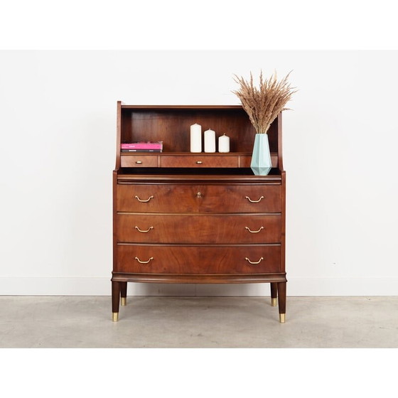 Image 1 of Vintage walnoten secretaire, jaren 1970