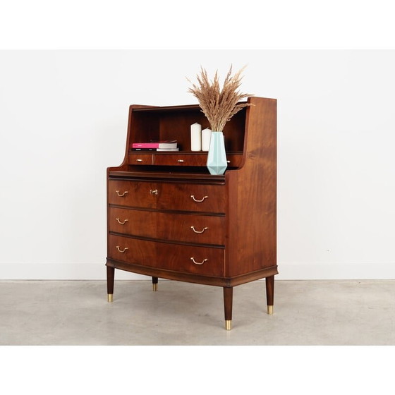 Image 1 of Vintage walnoten secretaire, jaren 1970