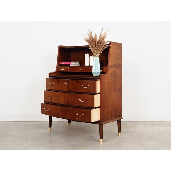 Image 1 of Vintage walnoten secretaire, jaren 1970