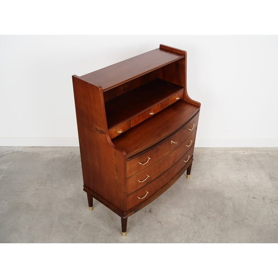 Image 1 of Vintage walnoten secretaire, jaren 1970