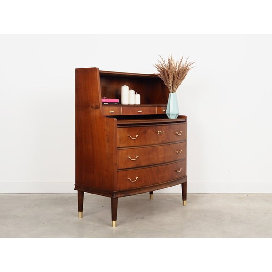 Image 1 of Vintage walnoten secretaire, jaren 1970