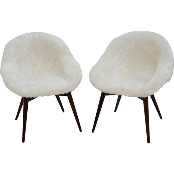 Image 1 of Paar van 2 vintage eetkamerstoelen door Miroslav Navratil, 1960