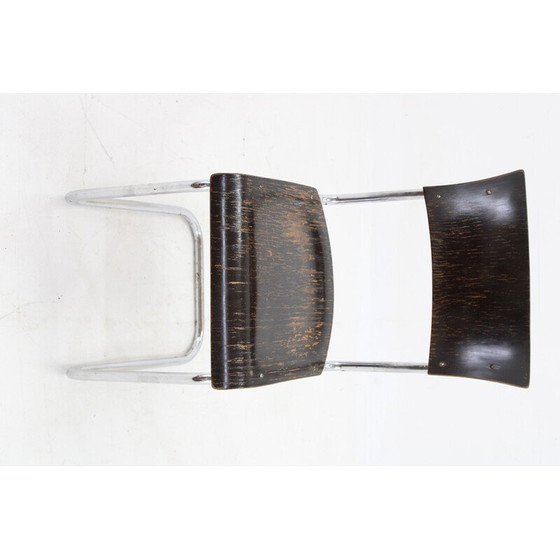 Image 1 of Vintage Bauhaus buisvormige fauteuil door Robert Slezak , Tsjecho-Slowakije 1930