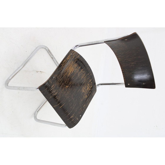 Image 1 of Vintage Bauhaus buisvormige fauteuil door Robert Slezak , Tsjecho-Slowakije 1930