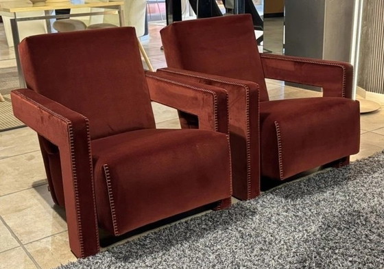 Image 1 of Cassina 2 Utrecht 637 Nieuw Nooit Gebruikt in Cayenne Benzine 13L 652 Fluwelen Paardenstiksel