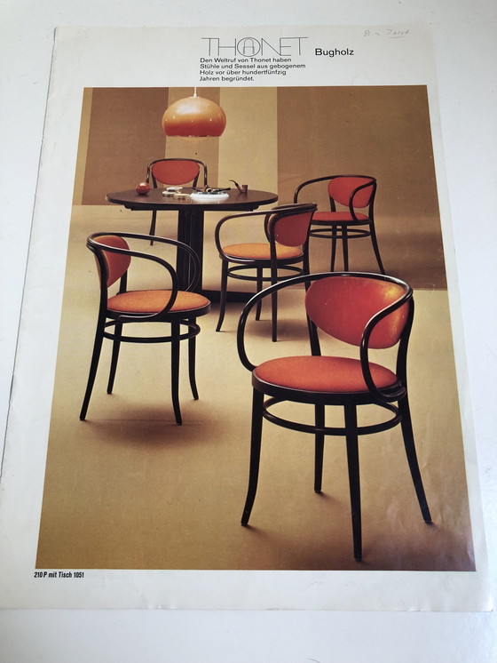 Image 1 of 4x Thonet 210 P Stoelen