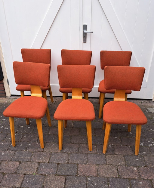 6x Cor Alons den Boer Gouda stoelen