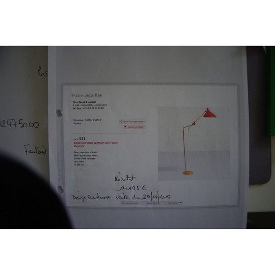 Image 1 of Vintage tafellamp in verguld messing en aluminium van Svend Holm Sorensen, 1960