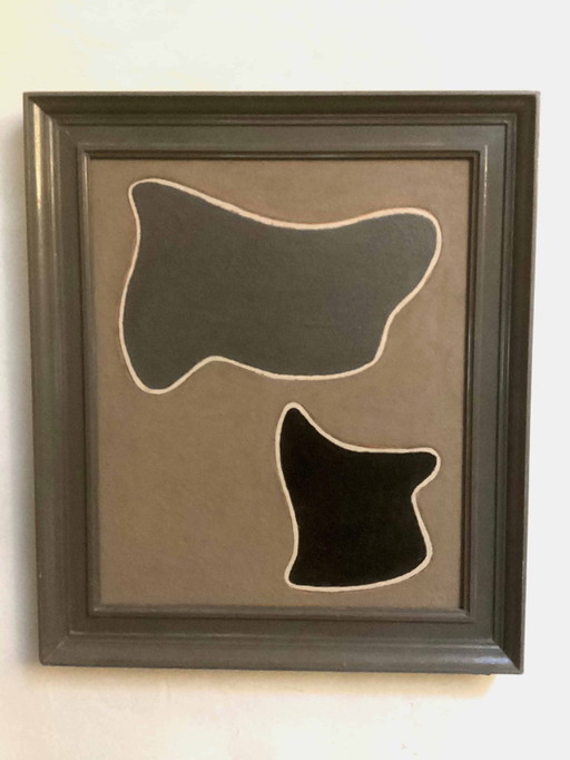 Kvano - abstract painting in frame