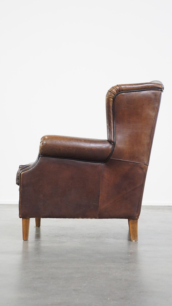 Image 1 of Oorfauteuil Gemaakt Van Schapenleer