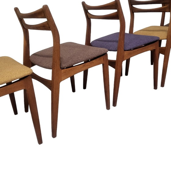 Image 1 of Set van zes teakhouten stoelen