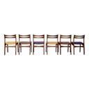 Set van zes teakhouten stoelen
