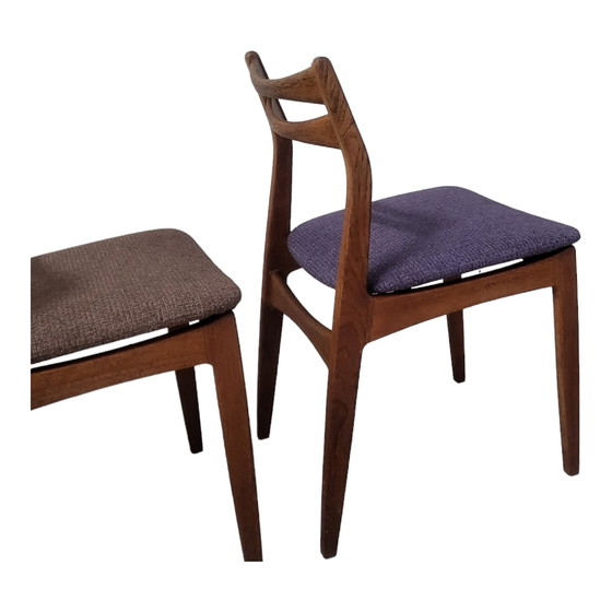 Image 1 of Set van zes teakhouten stoelen