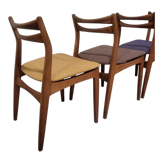 Image 1 of Set van zes teakhouten stoelen