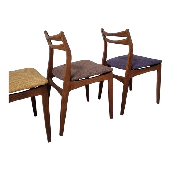 Image 1 of Set van zes teakhouten stoelen