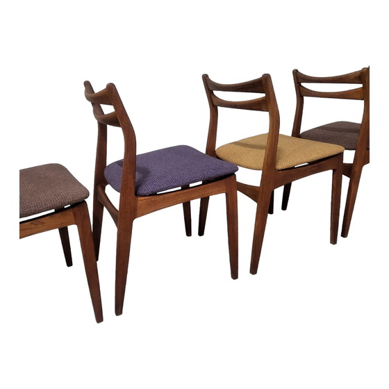 Image 1 of Set van zes teakhouten stoelen