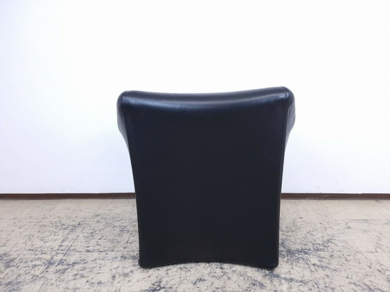 Image 1 of Cassina Tentazione fauteuil Design fauteuil echt leer fauteuil Mario Bellini zwart