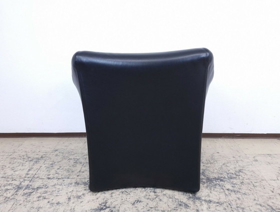 Image 1 of Cassina Tentazione fauteuil Design fauteuil echt leer fauteuil Mario Bellini zwart