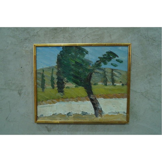 Image 1 of Vintage olieverfschilderij van Sven Erik, Zweden 1960