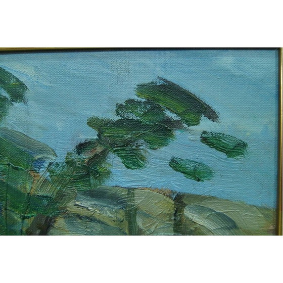 Image 1 of Vintage olieverfschilderij van Sven Erik, Zweden 1960