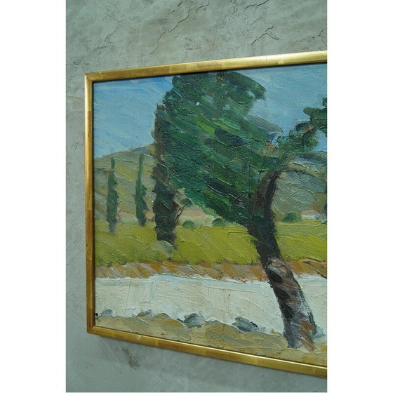 Image 1 of Vintage olieverfschilderij van Sven Erik, Zweden 1960