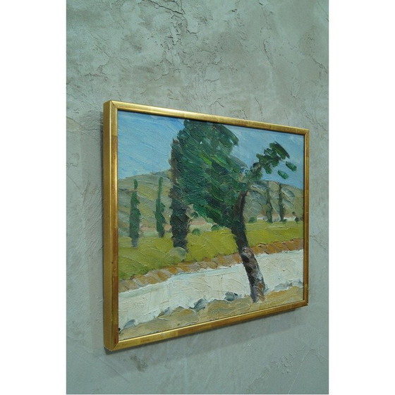 Image 1 of Vintage olieverfschilderij van Sven Erik, Zweden 1960