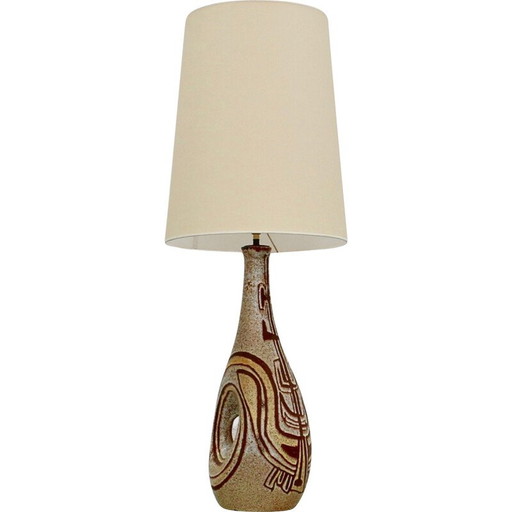 Vintage keramische lamp van Accolay, Frankrijk 1970
