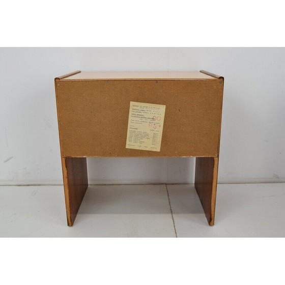 Image 1 of Paar houten en metalen nachtkastjes uit de Mid Century, Tsjecho-Slowakije 1970