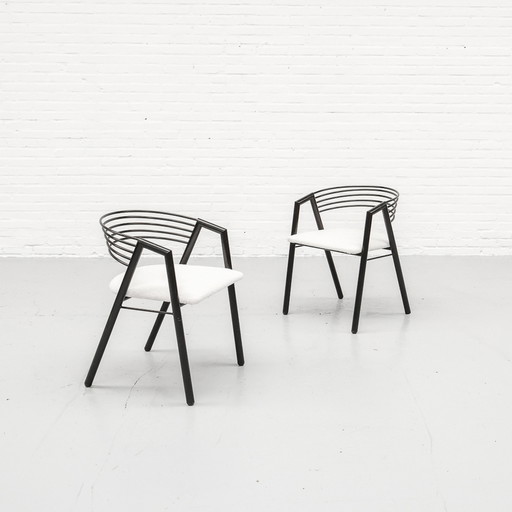 Postmodern 80S Eetkamerstoelen Set Van Twee 