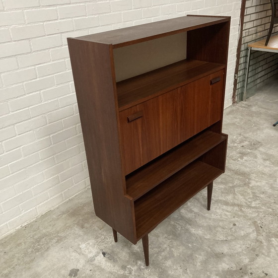 Image 1 of Vintage Boekenkast Secretaire Kast