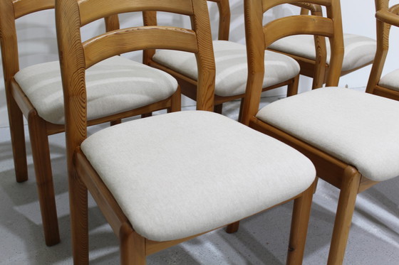 Image 1 of 6x Vintage eetkamerstoelen Deens Design - Dyrlund jaren '70