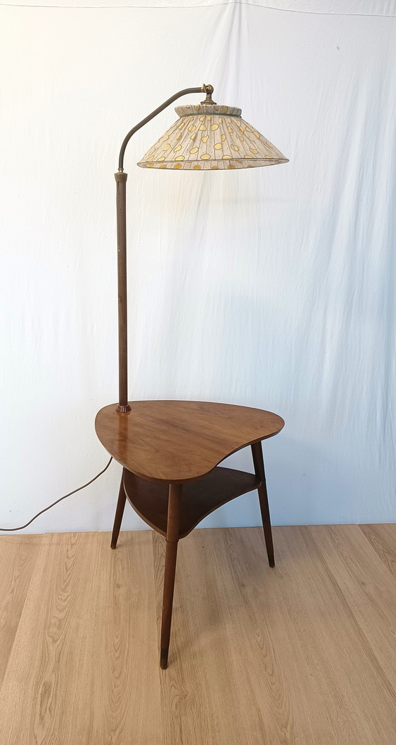 Image 1 of Vijftiger jaren tafel met lamp 