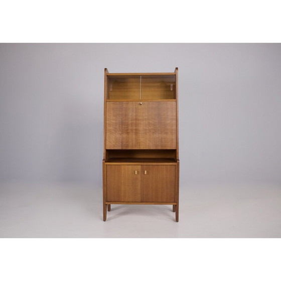 Image 1 of Vintage secretaire in blond eiken, Frankrijk 1950