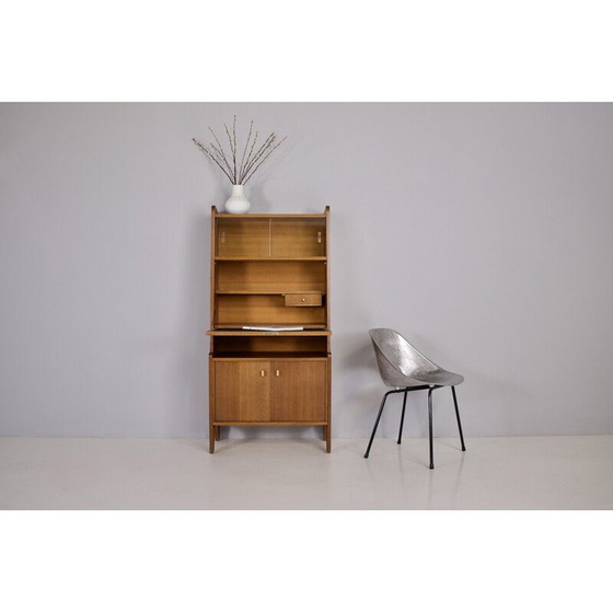 Image 1 of Vintage secretaire in blond eiken, Frankrijk 1950