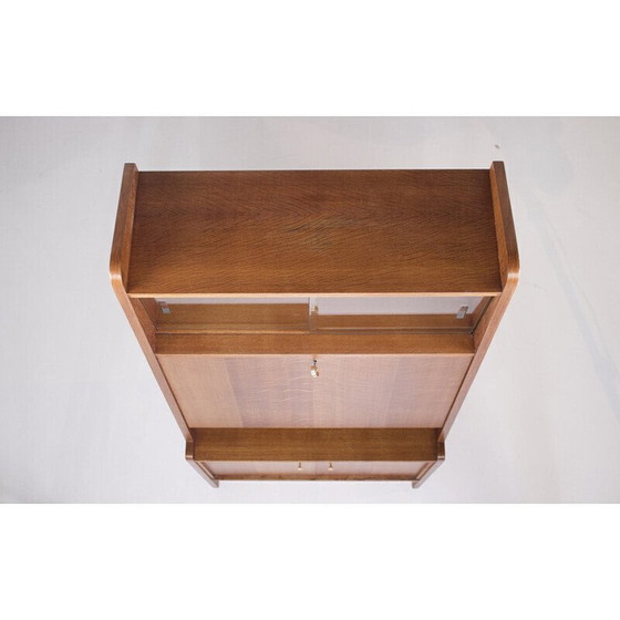 Image 1 of Vintage secretaire in blond eiken, Frankrijk 1950