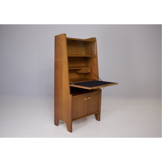 Image 1 of Vintage secretaire in blond eiken, Frankrijk 1950