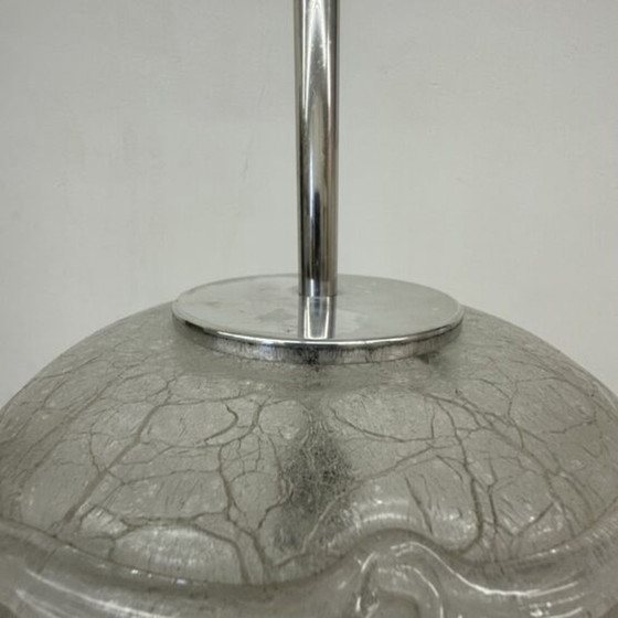 Image 1 of Mid century Doria leuchten glazen hanglamp , 1970's