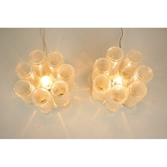 Image 1 of Paar vintage plafondlampen van Napako, Tsjechoslowakije 1970