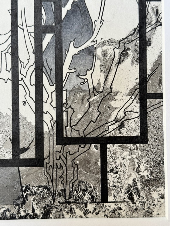 Image 1 of Eugène Eechaut (1928-2019) - Inktcompositie met twee naakte vrouwen (1985)