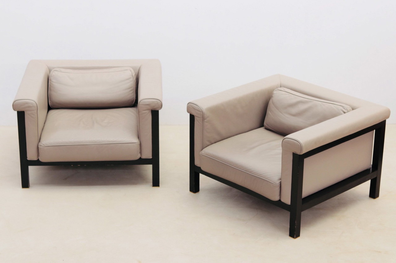 Paar fauteuils van Jules Wabbes, Livorno-Serie 800 Luxe Bewerkt