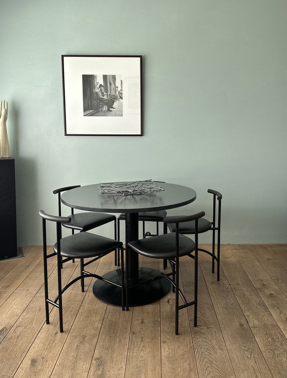 Image 1 of 5x Bieffeplast Tokyo stoelen en Luigi Origlia eettafel