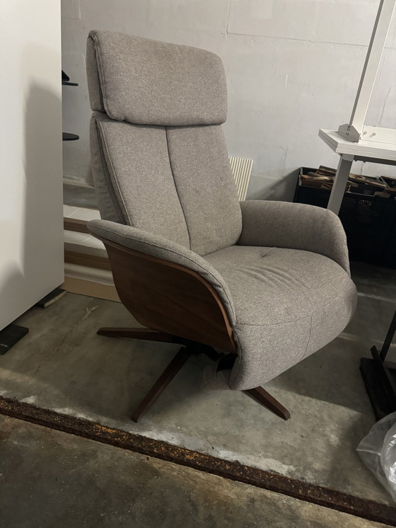 Image 1 of Inhouse elektrische relaxfauteuil Hintas m beige / hout