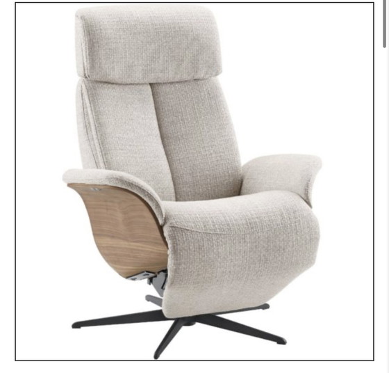 Image 1 of Inhouse elektrische relaxfauteuil Hintas m beige / hout